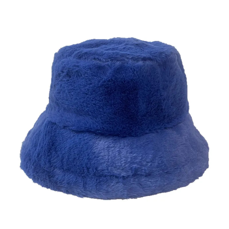 Winter Bucket Hat Women's Fashion Leopard Panama Warm Hat For Women