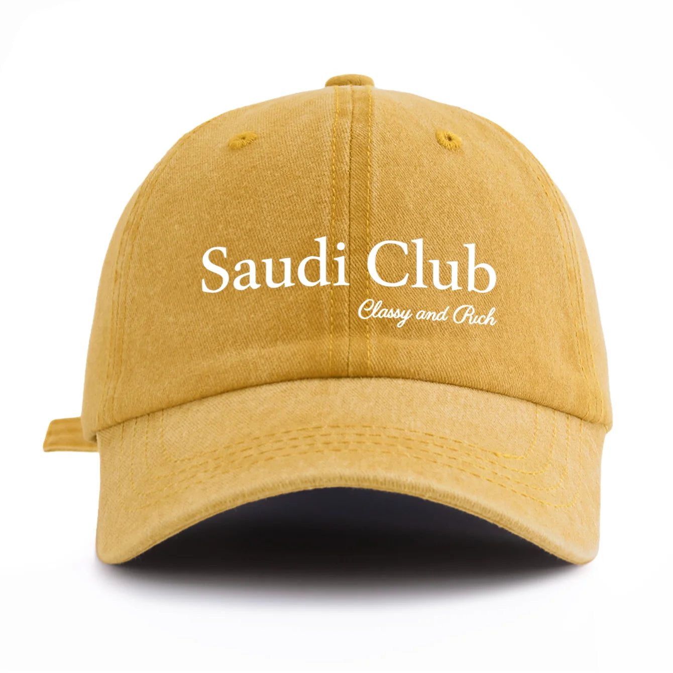 SAUDI C Print Washed Baseball Cap For Adults