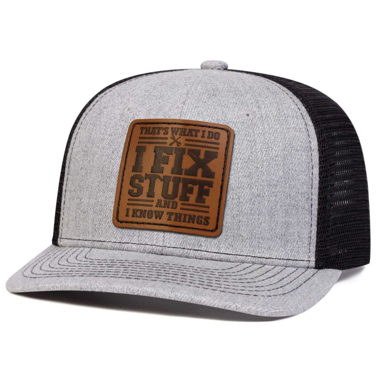 Unisex IFIXSTUFF Leather Label Baseball Net Caps