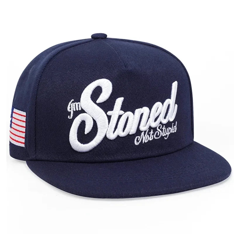 Unisex Stoned Letter Embroidery Hip-Hop Hats Baseball Caps Snapback Caps