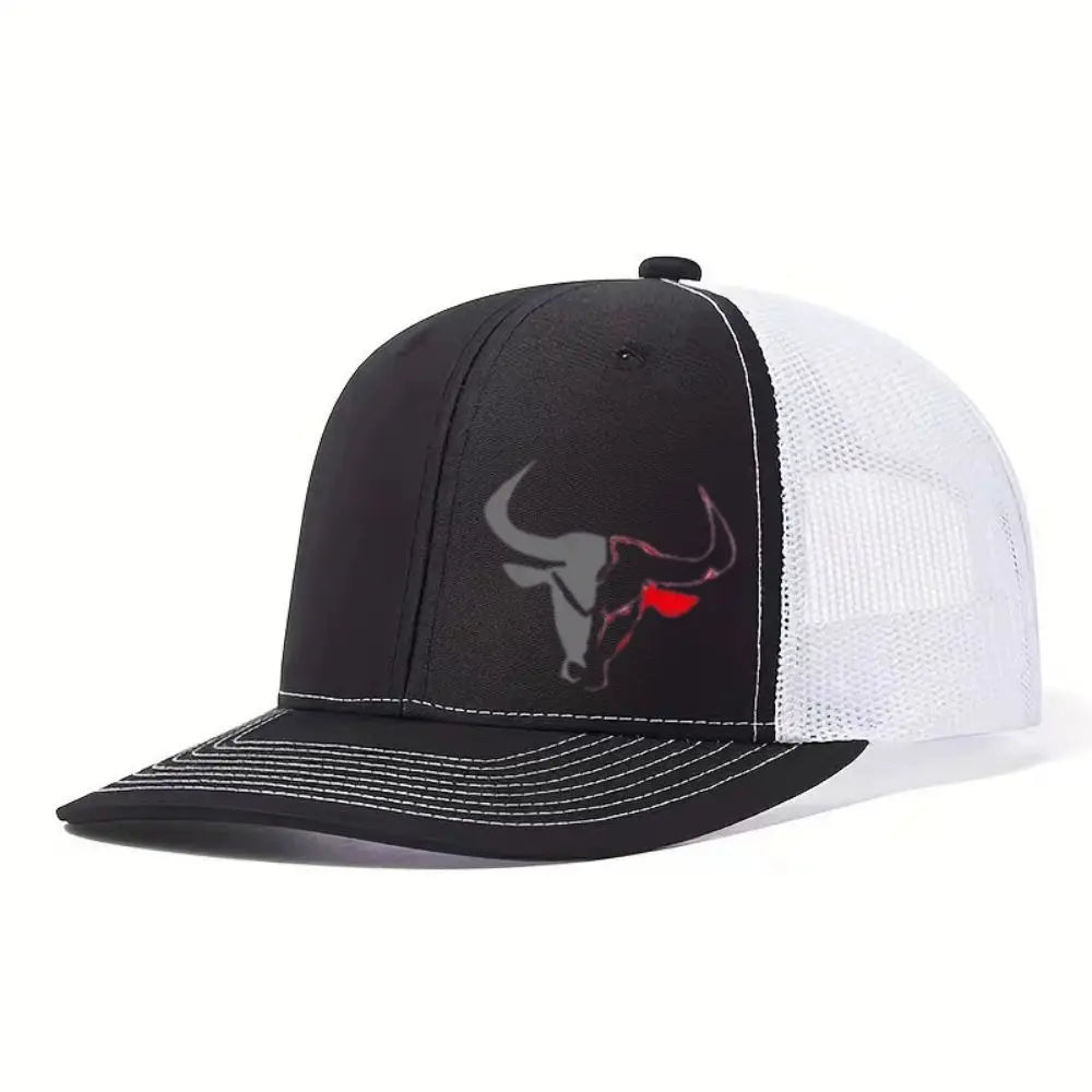 Casual Bull Head Print Summer Baseball Cap Mesh