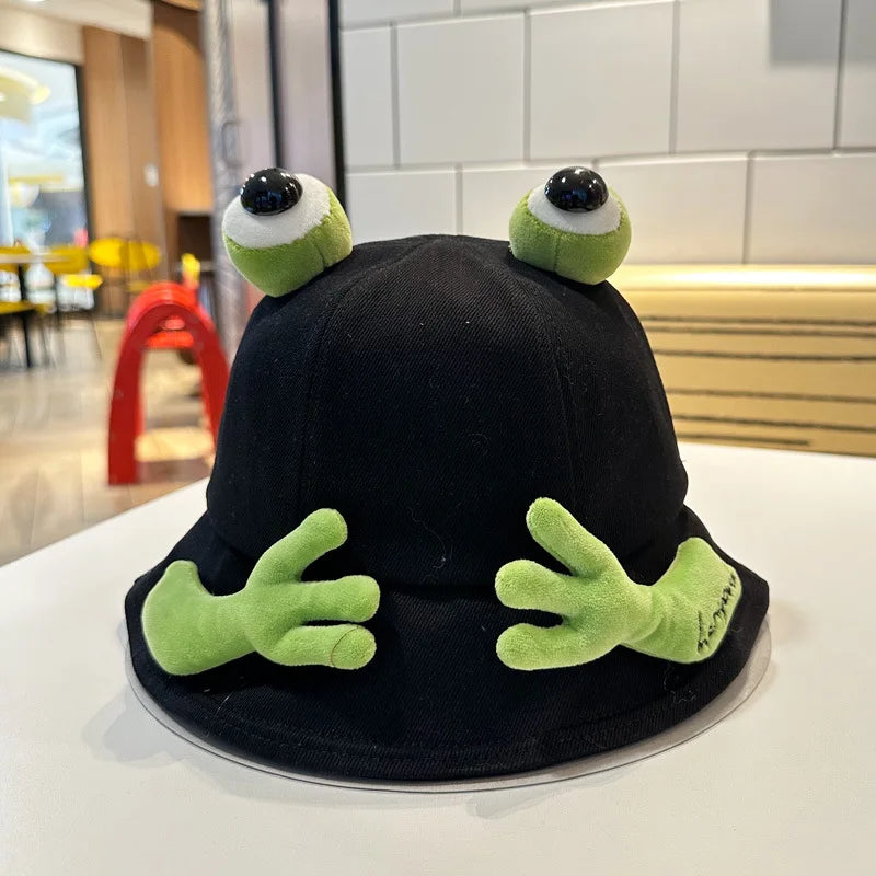 2024 New Cute Big Eyes Frog Bucket Hats