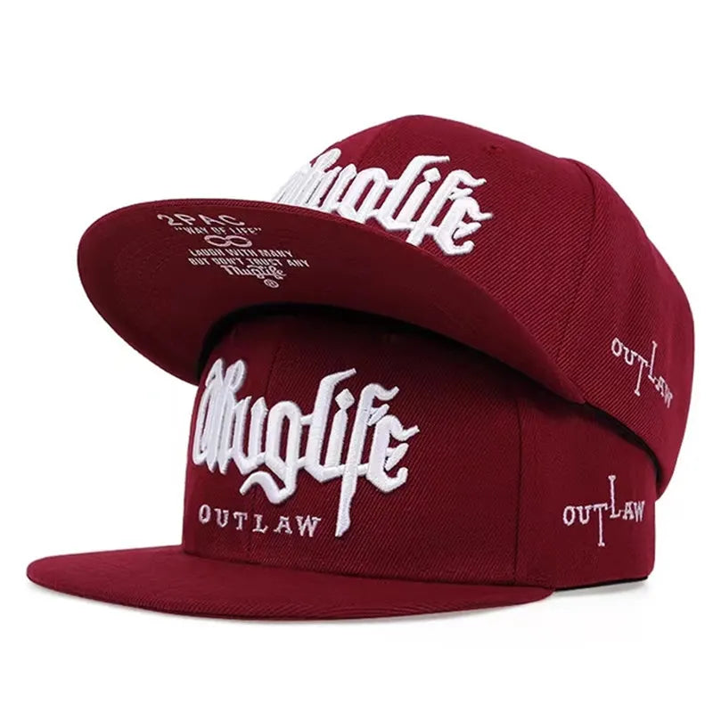 2025 Fashion Fastball CAP Thug Life Embroidery Hip Hop Baseball Cap Snapback Hat