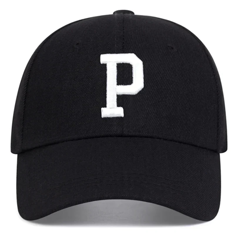 Unisex P Letter Embroidery Snapback Baseball Caps