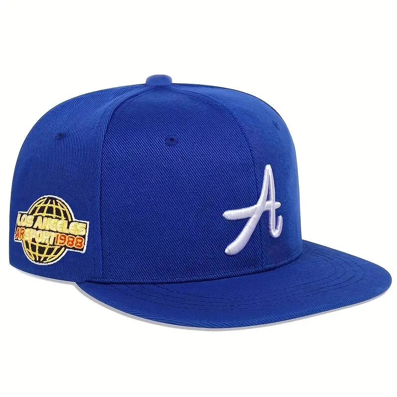 Casual Hip-Hop Punk Letter Embroidered Flat-Brimmed Baseball Cap Snapback Cap