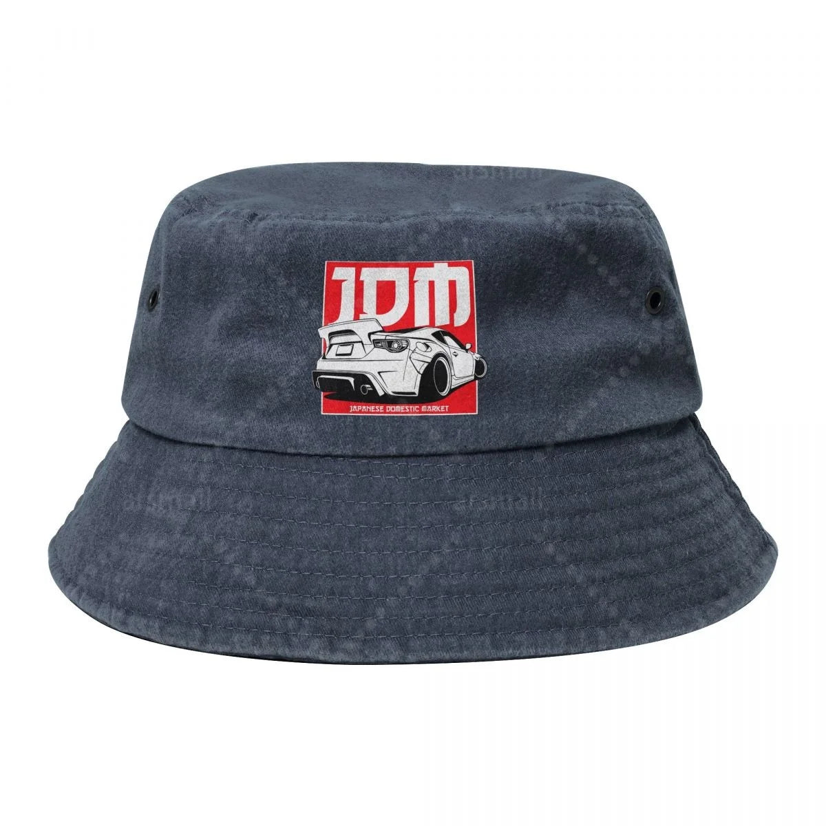 JDM Car Unisex Cotton Bucket Hats Adjustable Outdoor Sun Hat For Beach Travel