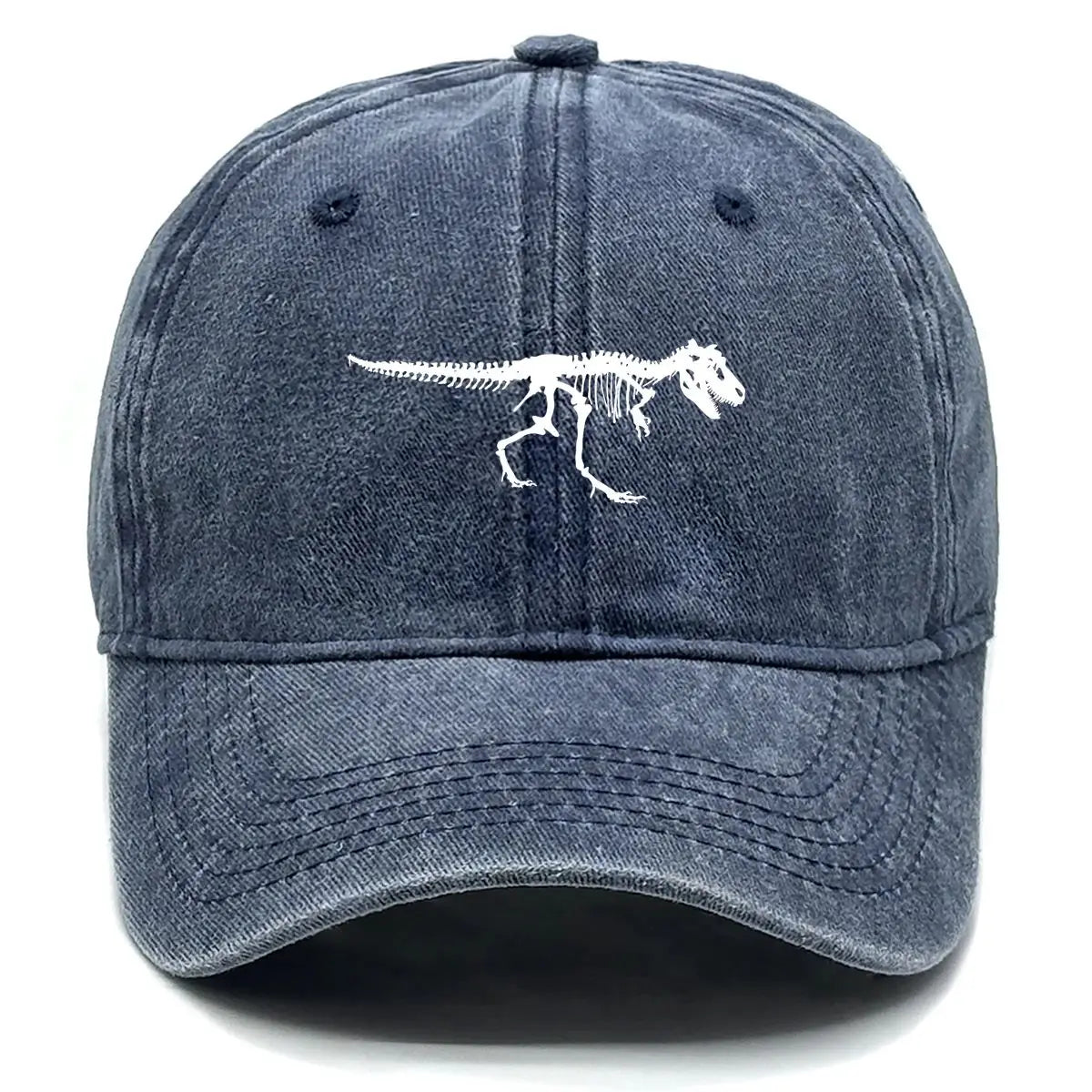 Skeleton Dinosaur Print Baseball Cap