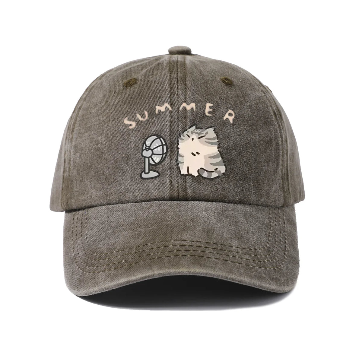 Whimsical Creature Illustration Baseball Cap