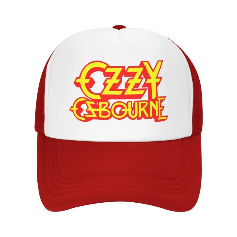 Custom Ozzy Osbourne Metal Hard Rock Print Mesh Baseball Cap