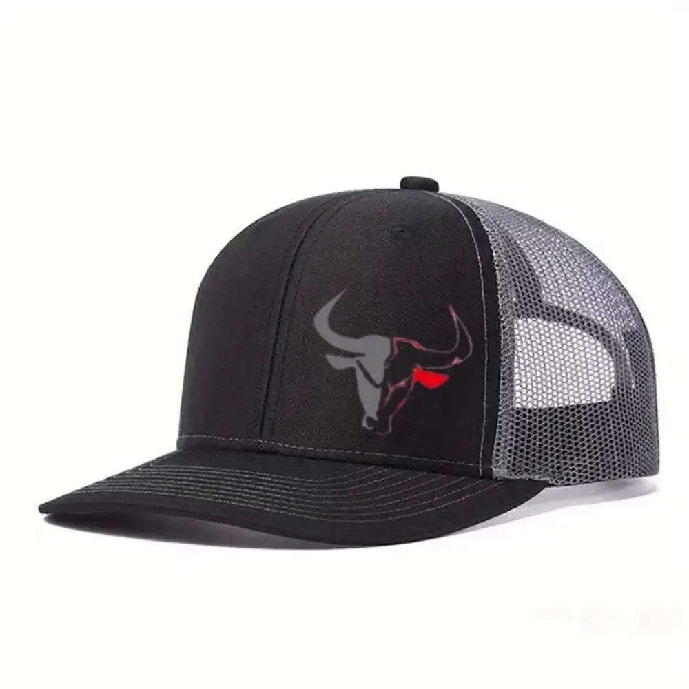 Casual Bull Head Print Summer Baseball Cap Mesh