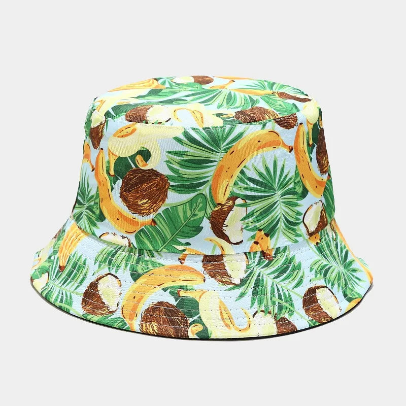 2022 18 Style Cotton Fruit Pattern Print Bucket Hat Fisherman Hat For Men And Women