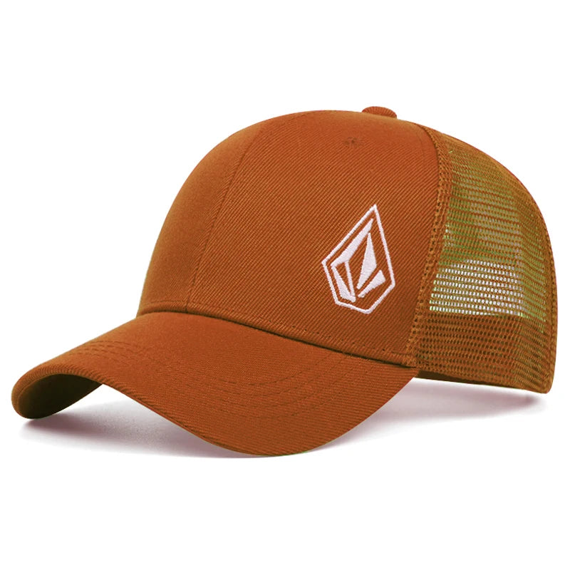 Diamond Embroidered Breathable Cooling Mesh Hat Men's Hip Hop Hat Women's Baseball Cap