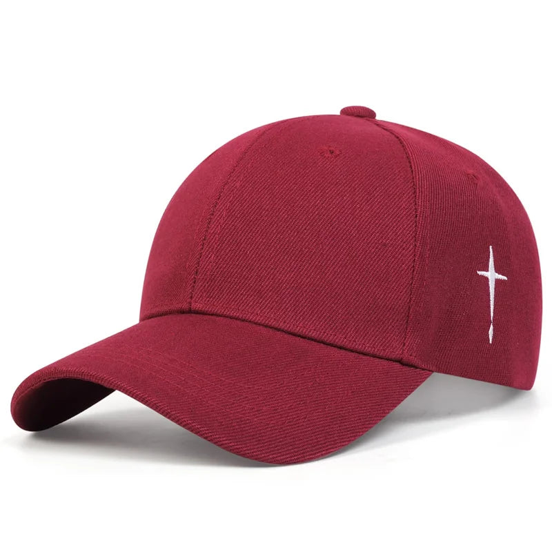 Unisex Simple Cross Embroidery Baseball Caps