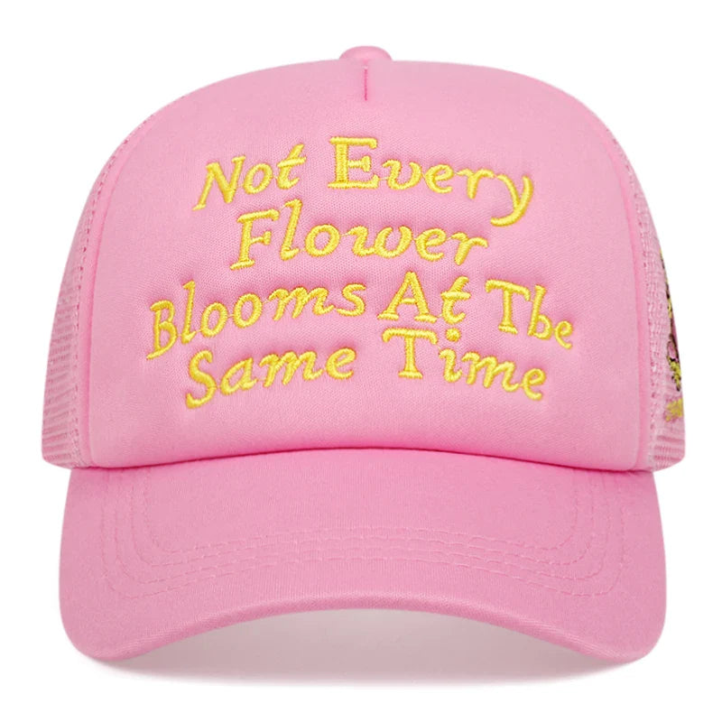 Embroidered Cotton Breathable Mesh Hat