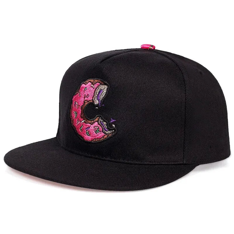 Unisex Doughnut Embroidery Hip-Hop Hats Snapback Caps Baseball Caps