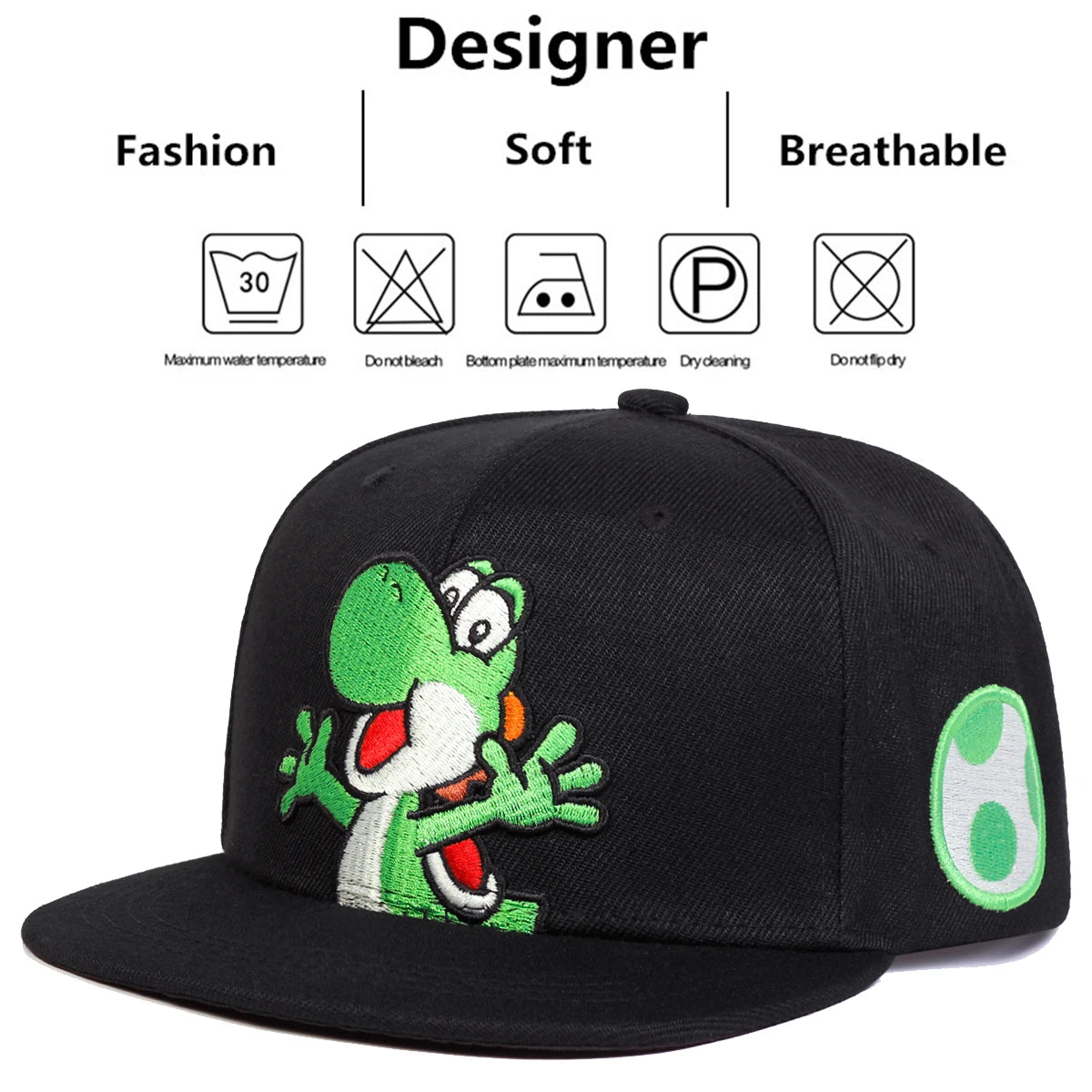 Unisex Dinosaur Embroidery Hip-hop Hats Snapback Caps