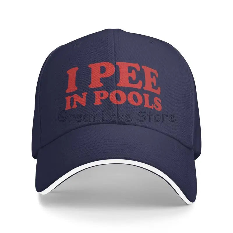 I Pee in Pools Funny Sandwich Baseball Cap For Men & Women