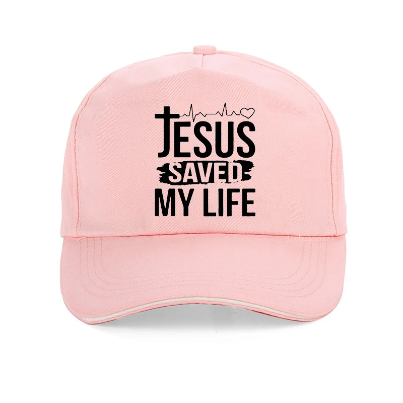 Summer Hat Printed Jesus Saved My Life Baseball Cap