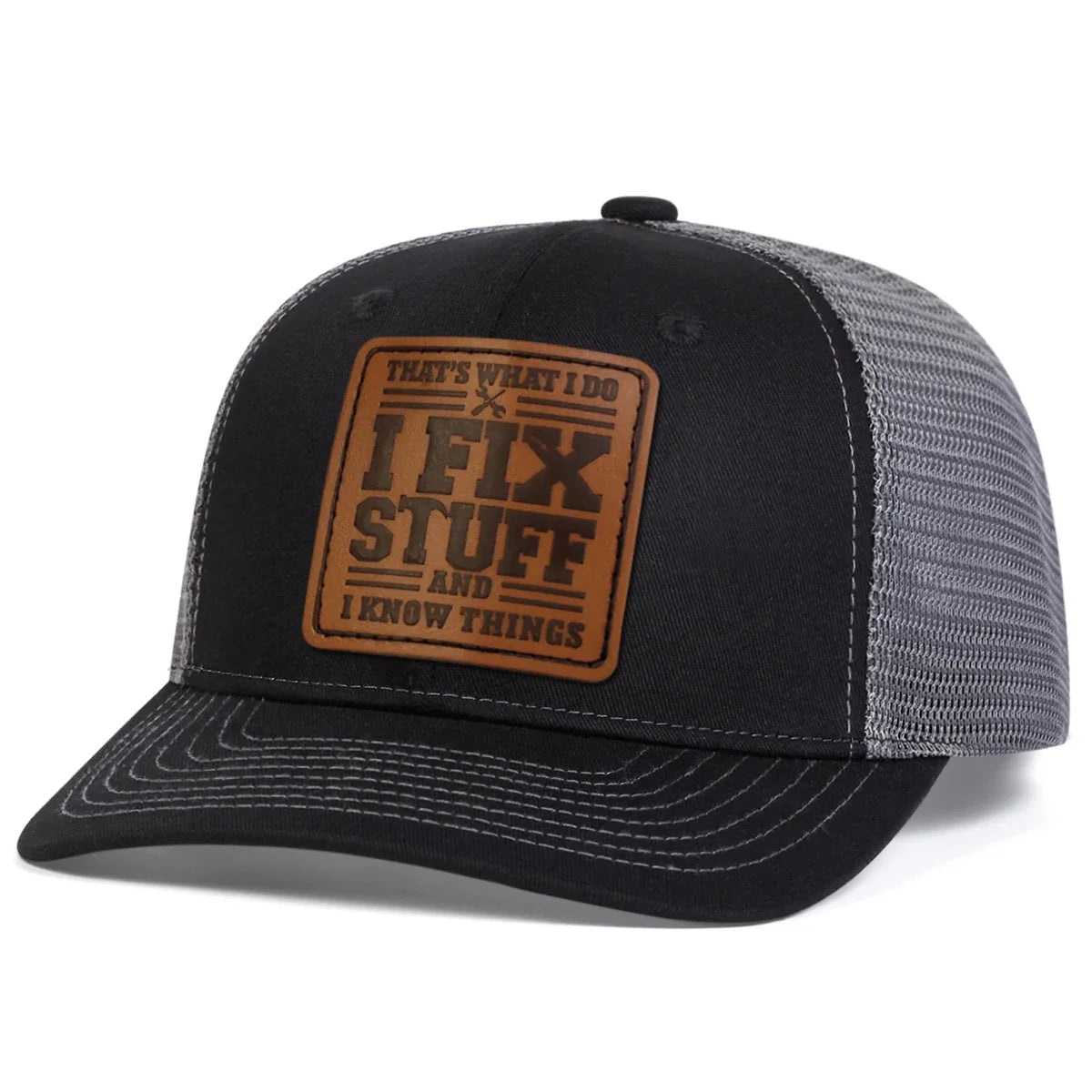 Unisex IFIXSTUFF Leather Label Baseball Net Caps
