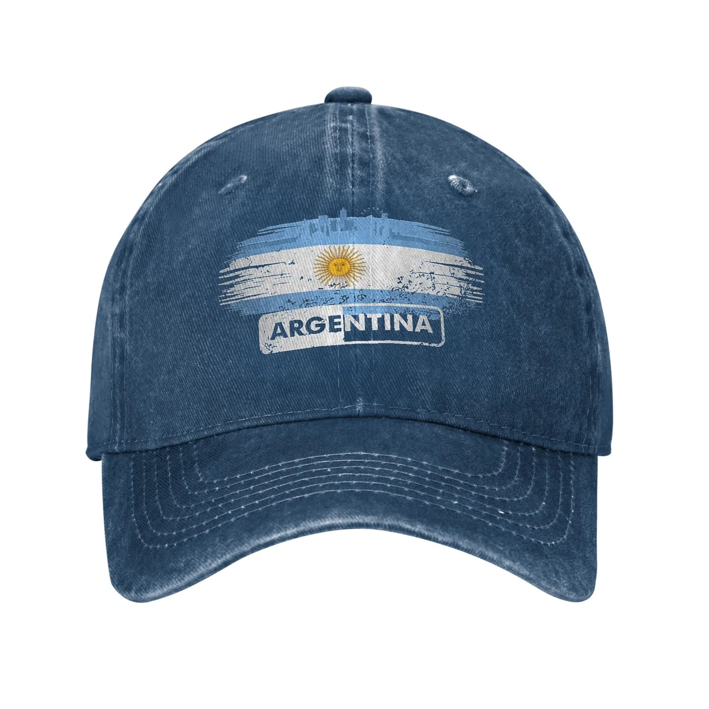 Argentina Flag Washed Baseball Cap