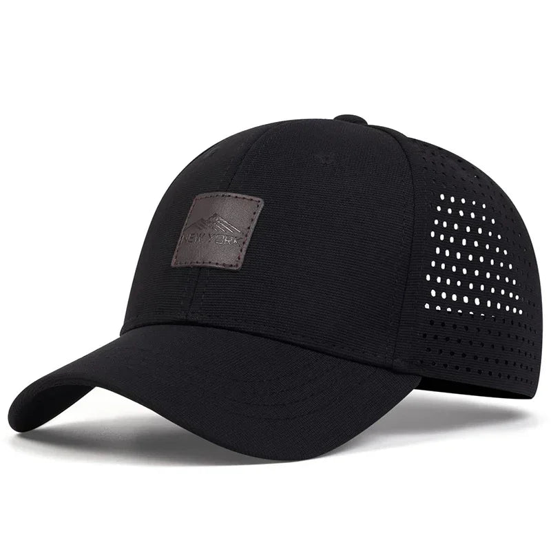Unisex NEW YORK Label Laser Hollowed Out Baseball Caps