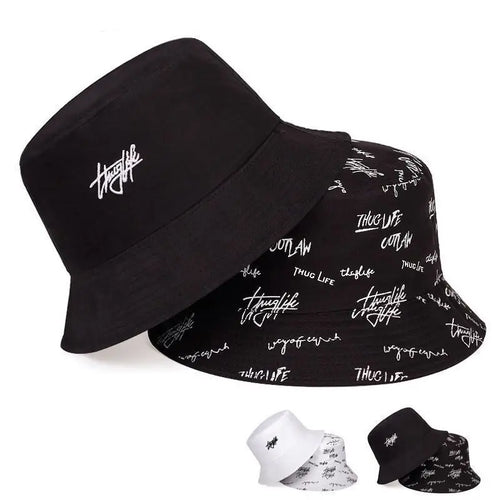 Unisex Style Trendy Versatile Double-Sided Printed Fisherman Hat