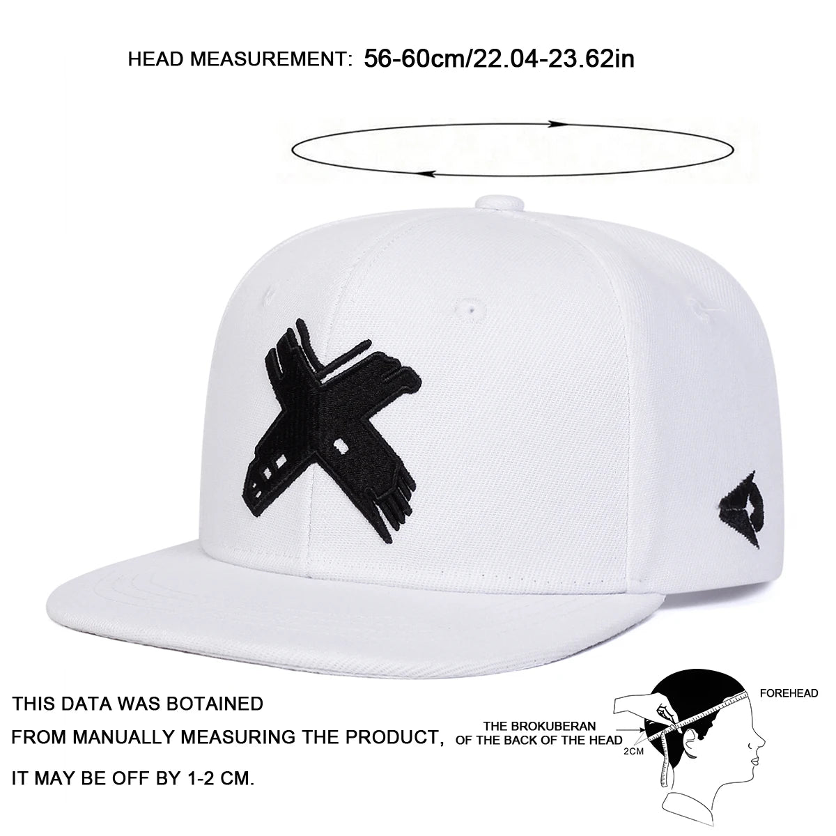 Unisex X Letter Embroidery Hip-hop Hats Snapback Caps
