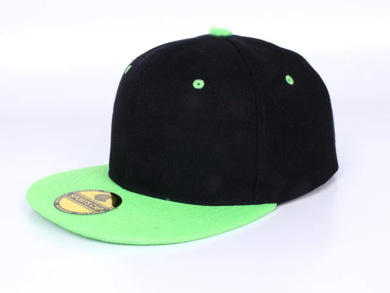 Unisex Flat Brim Snapback Hat For Men Women