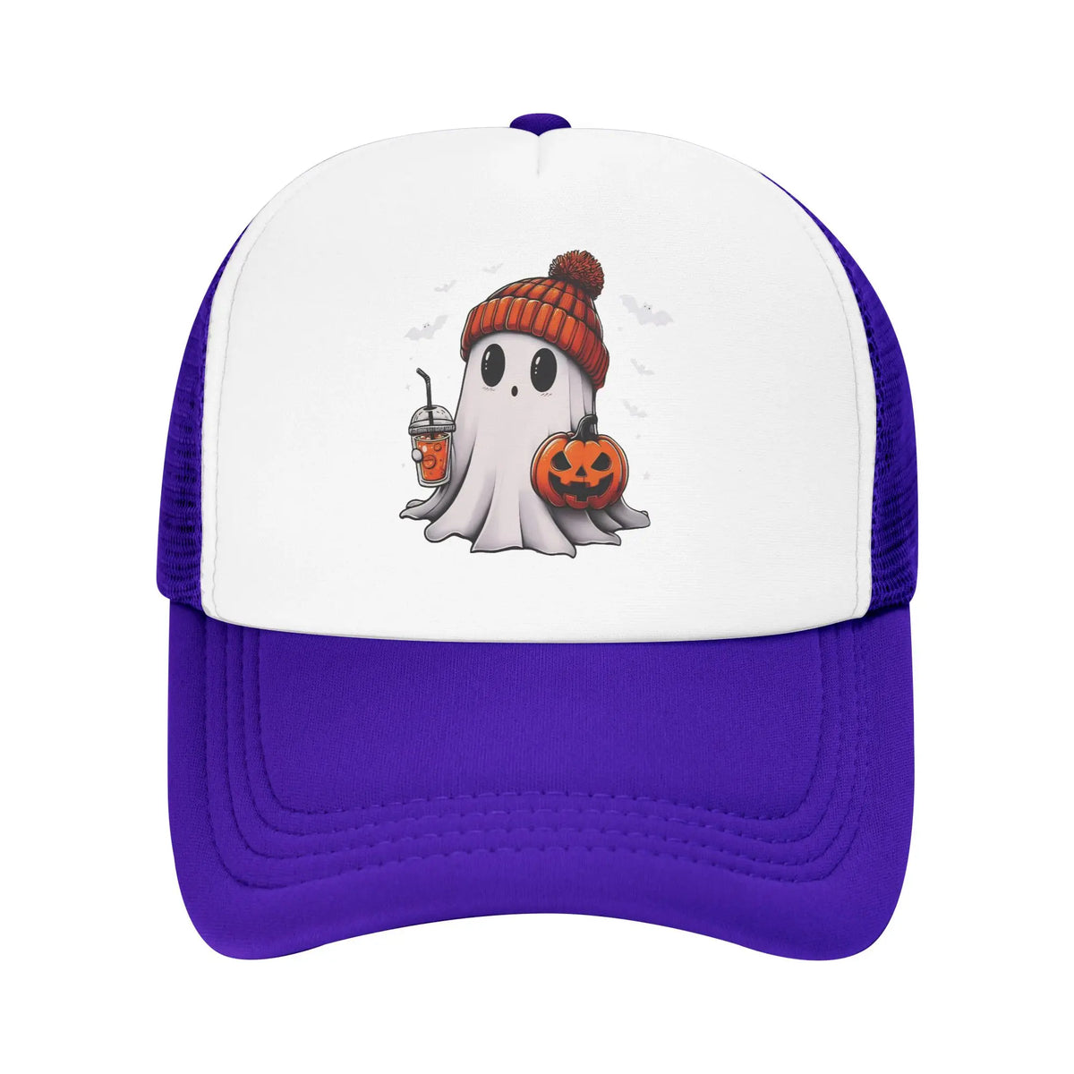 Halloween Cute Ghost Pumpkin Baseball Cap