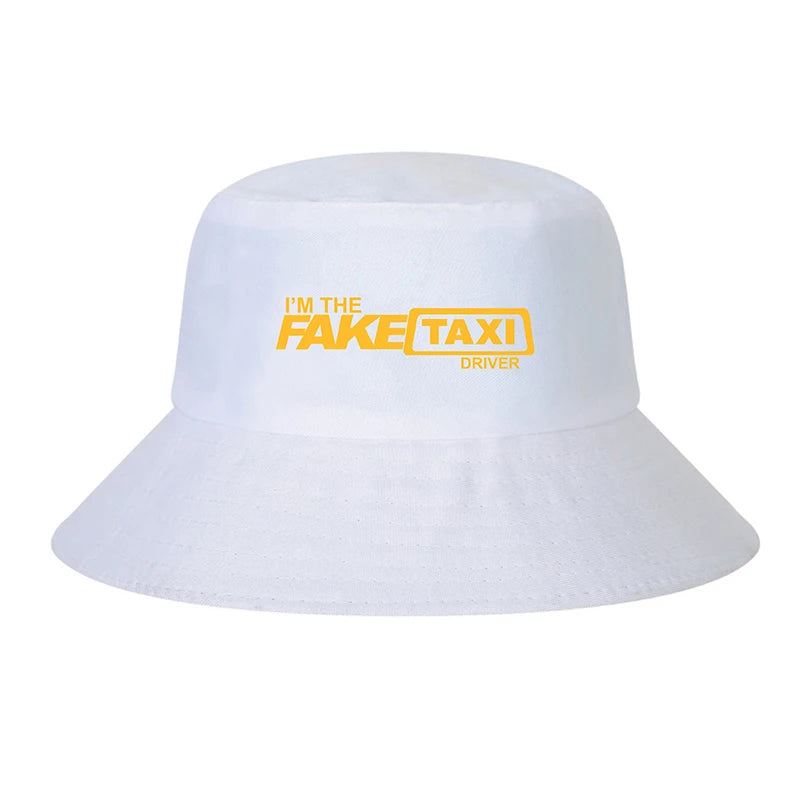 Fake Taxi Bucket Hats Cool Fake Taxi Driver Caps Men Sports Bob Bucket Hat Unisex