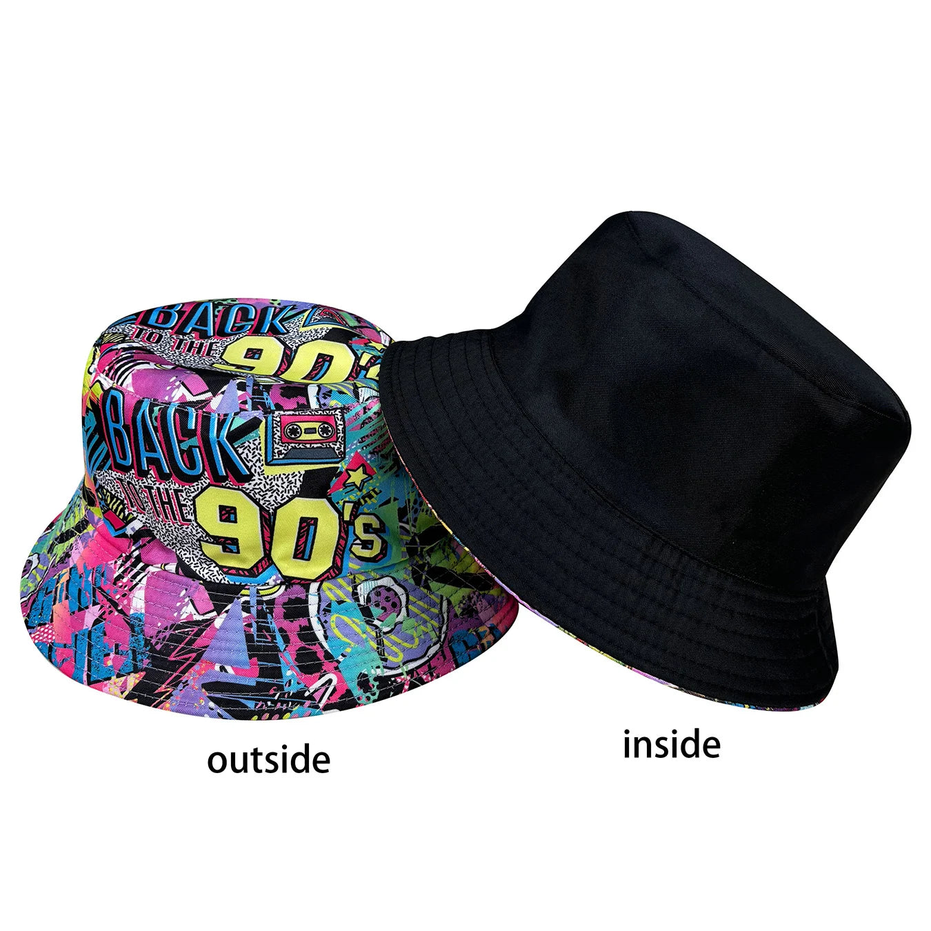 Abstract Graffiti Art Back 90S Colorful Printed Bucket Hat