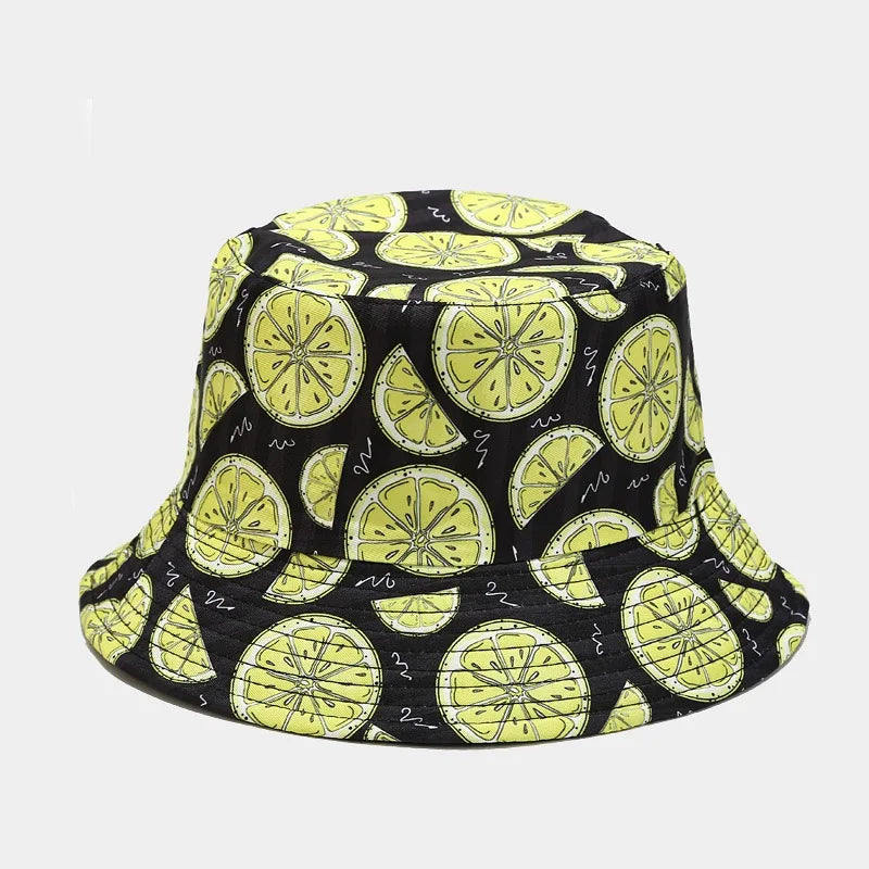 2022 18 Style Cotton Fruit Pattern Print Bucket Hat Fisherman Hat For Men And Women