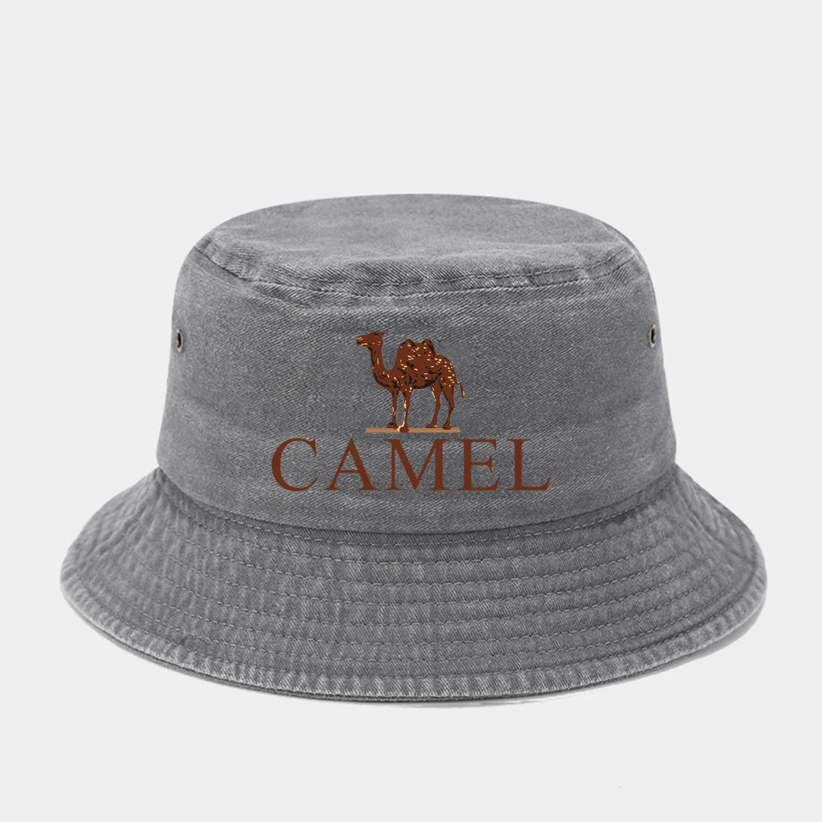 A Fashionable Printed Retro Fisherman Hat With Camel