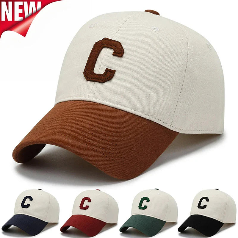 C-letter Embroidered Dual Color Baseball Cap