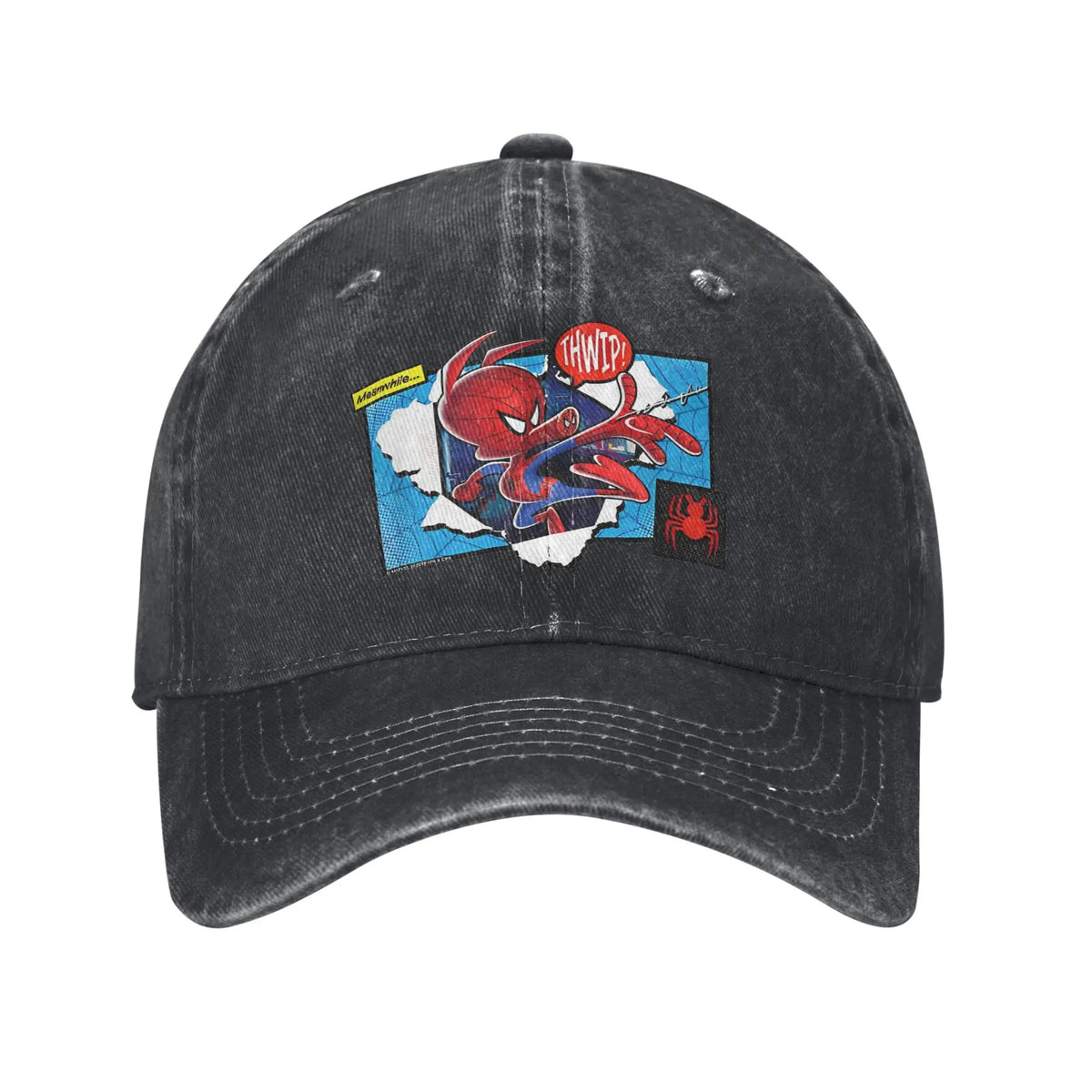 Black Spider Web in Action Men Women Baseball Caps