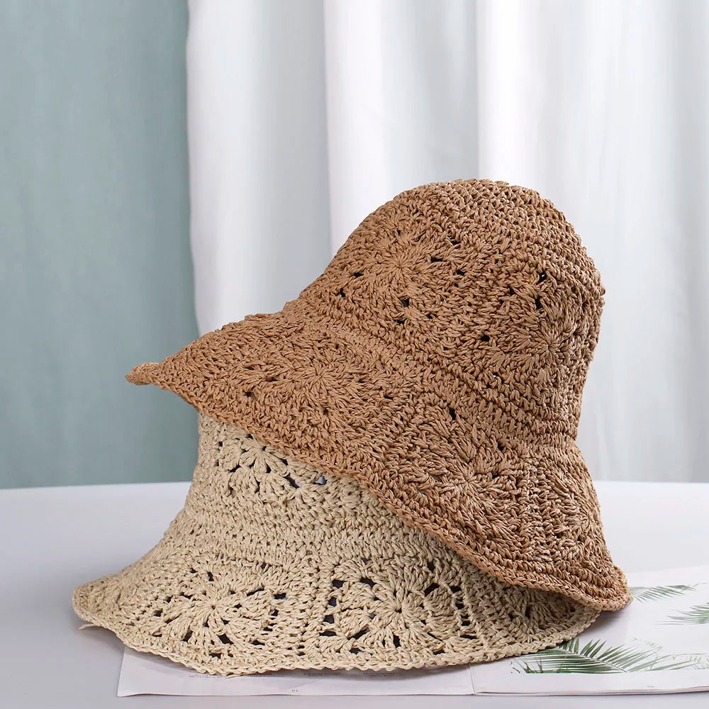 Womens Straw Hats Crochet Hat
