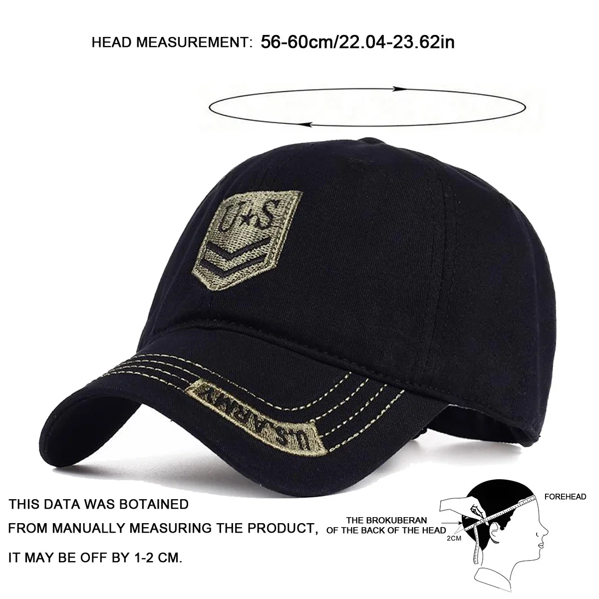 Unisex US Letter Embroidery Baseball Caps Sunscreen Hat Sports Cap