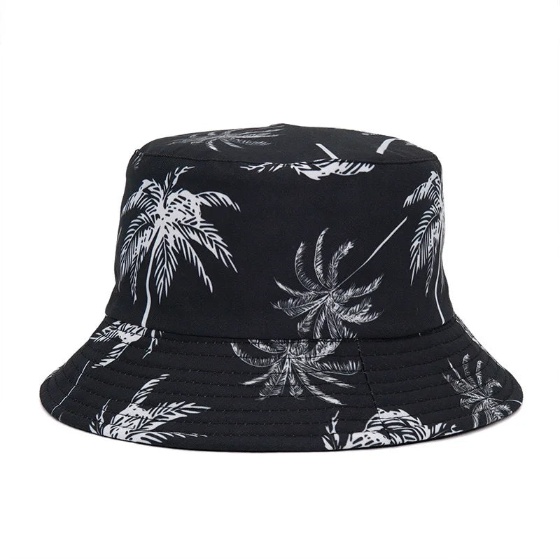 Big Head Size Bucket Hat Male Reversible Hawaii Korean Spring Hats