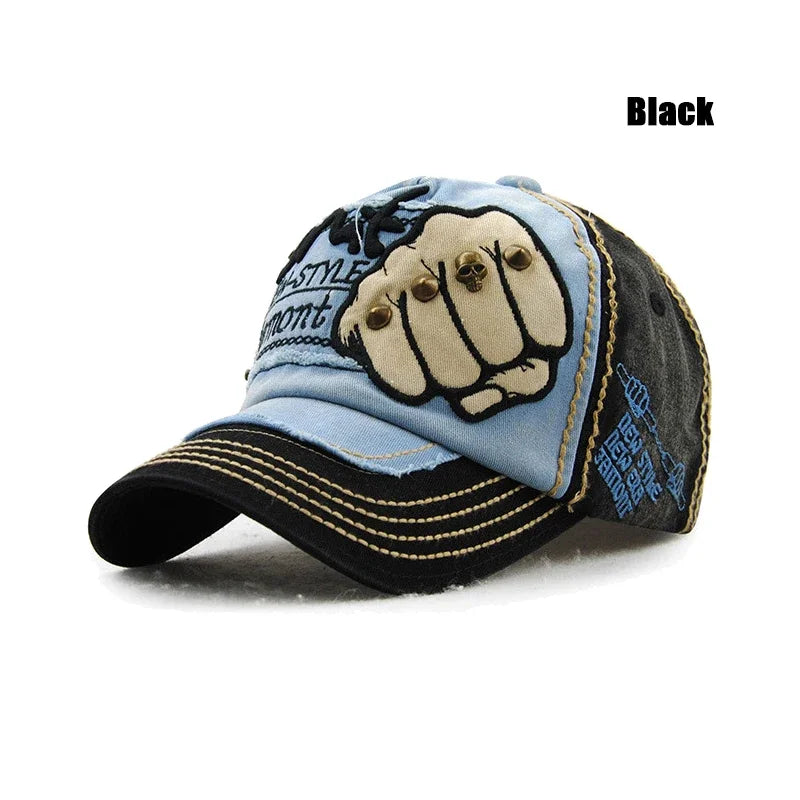 Fashion Baseball Cap Sports Outdoors Casual Cap Gorras Hip Hop Caps On Size Adjustable Unisex Fist River Patch