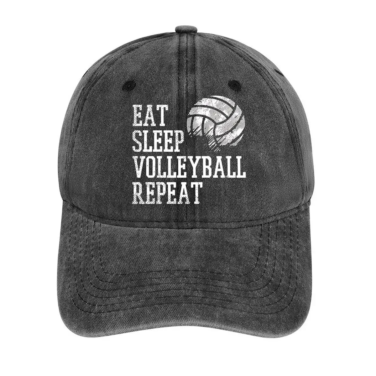 EAT SLEEP VOLLEYBALL REPEAT Washed Baseball Cap