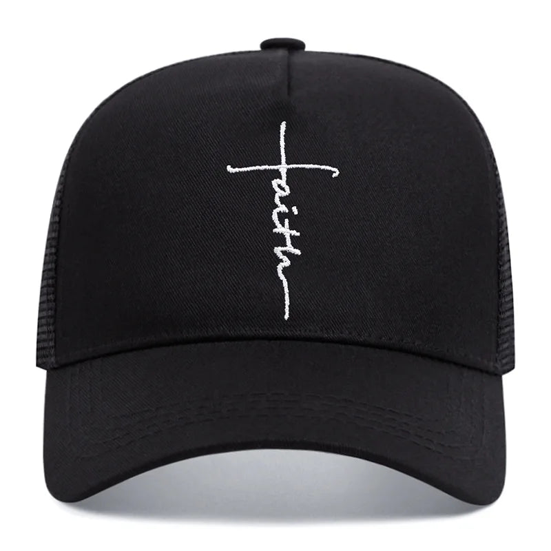 Casual Fashion Faith Embroidery Baseball Cap