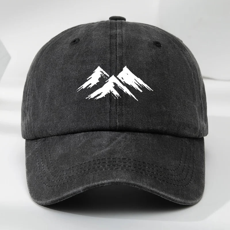 Interesting Baseball Cap Mountain Print