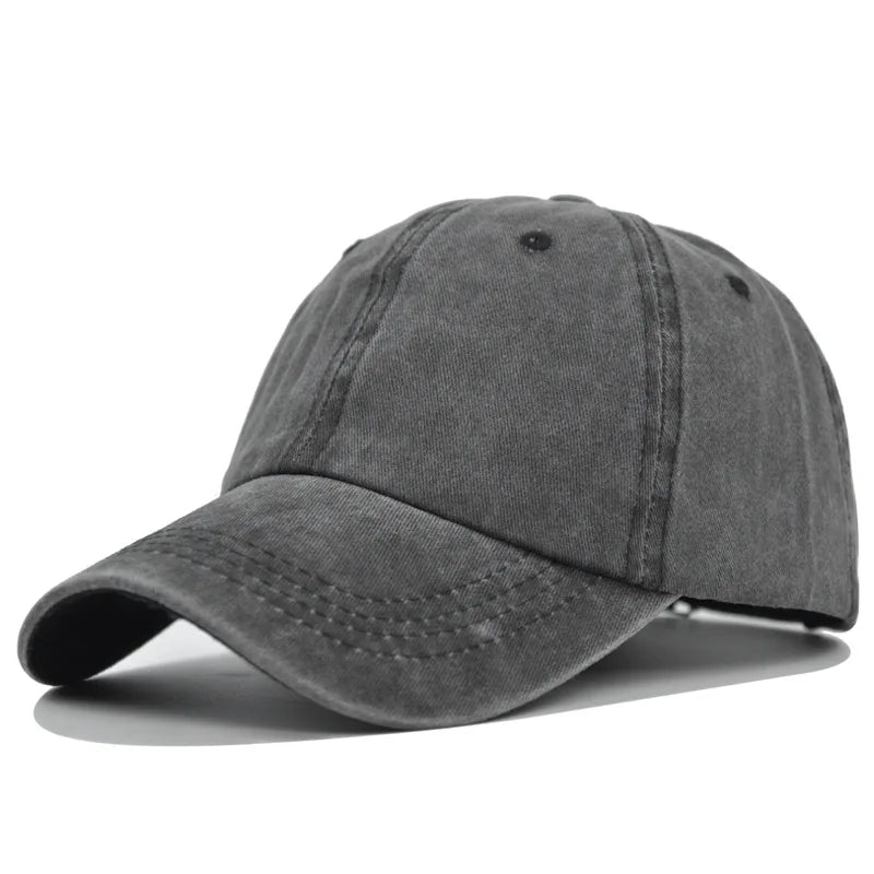 Vintage Washed Distressed Plain Baseball Cap