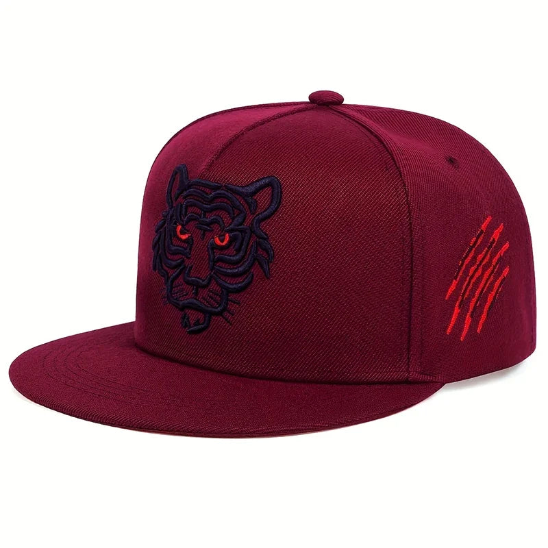 Unisex Tiger Embroidery Hip-hop Hats Baseball Caps Snapback Caps