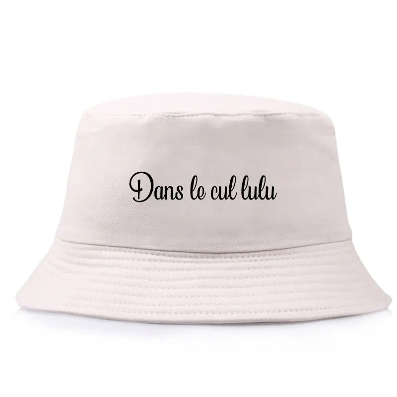 Dans Le Cul Lulu Reversible Bucket Hat Funny French Slang Print Summer Reversible Edgy Streetwear Cap Men Women