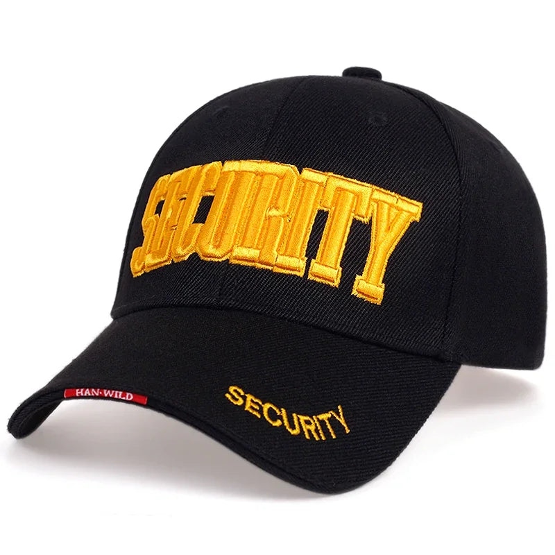 Unisex Security Letter Embroidery Baseball Caps