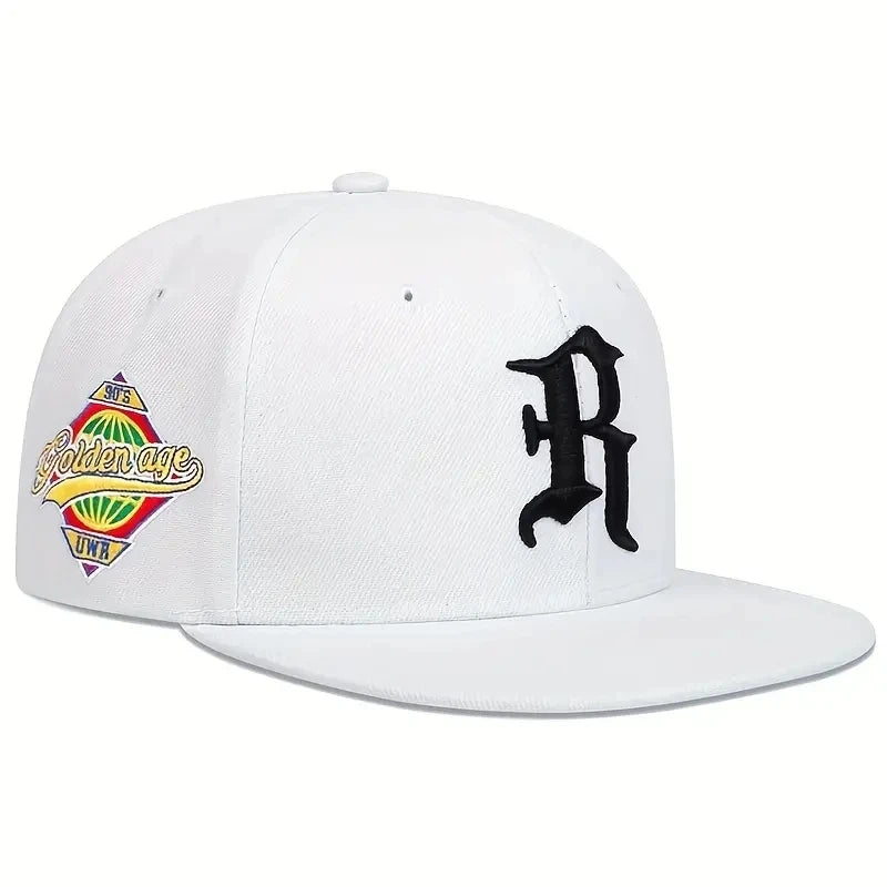Casual Hip-Hop Punk Letter Embroidered Flat-Brimmed Snapback Cap