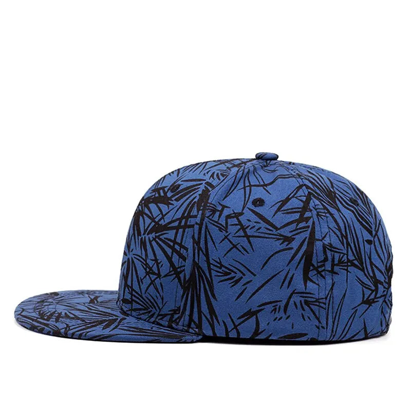 Fashion Baseball Caps Snapback Bamboo Leaf Printing Hats Outdoor Sports Caps Hip Hop Hats Trendy For Men Women Hats