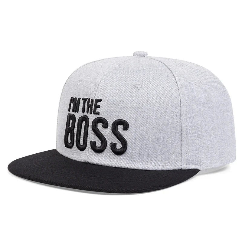 Unisex I'M THE BOSS Letter Embroidery Hip-hop Hats