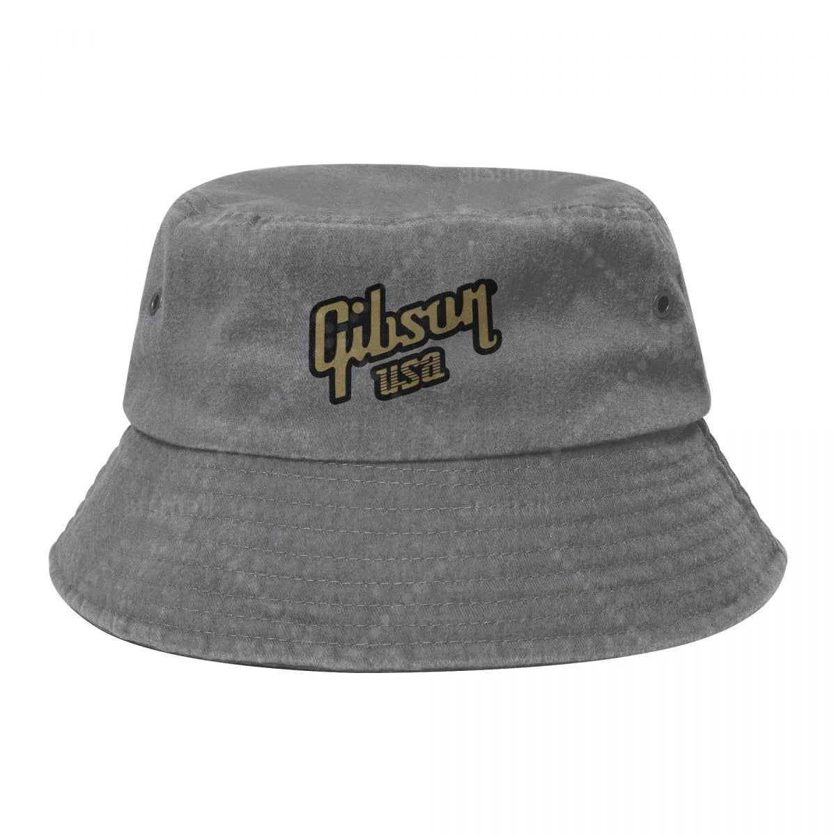 OOworld Gibson Unisex Cotton Bucket Hats Outdoor Sun Hat for Beach Travel